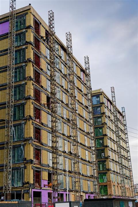 A medium rise building under construction